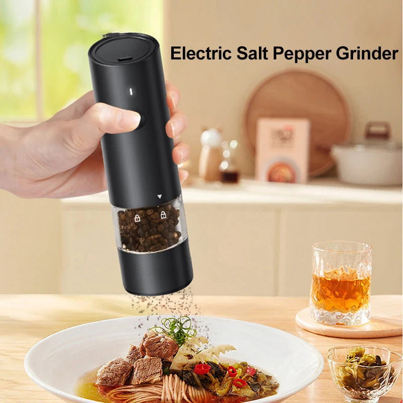 Electric Automatic Salt and Pepper Grinder USB Rechargeable Adjustable