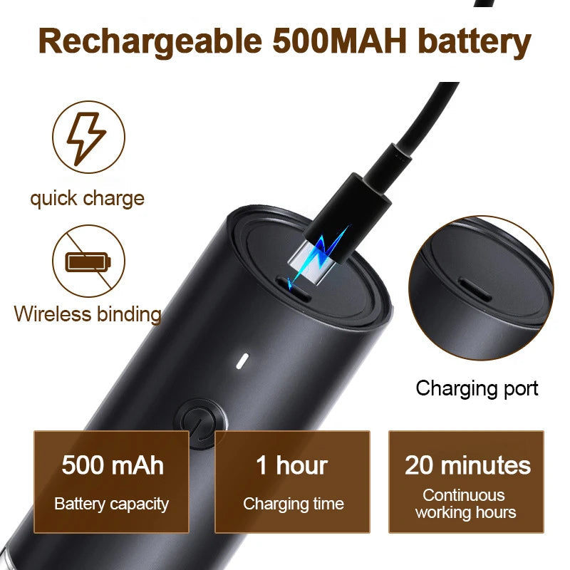 Electric Automatic Salt and Pepper Grinder USB Rechargeable Adjustable