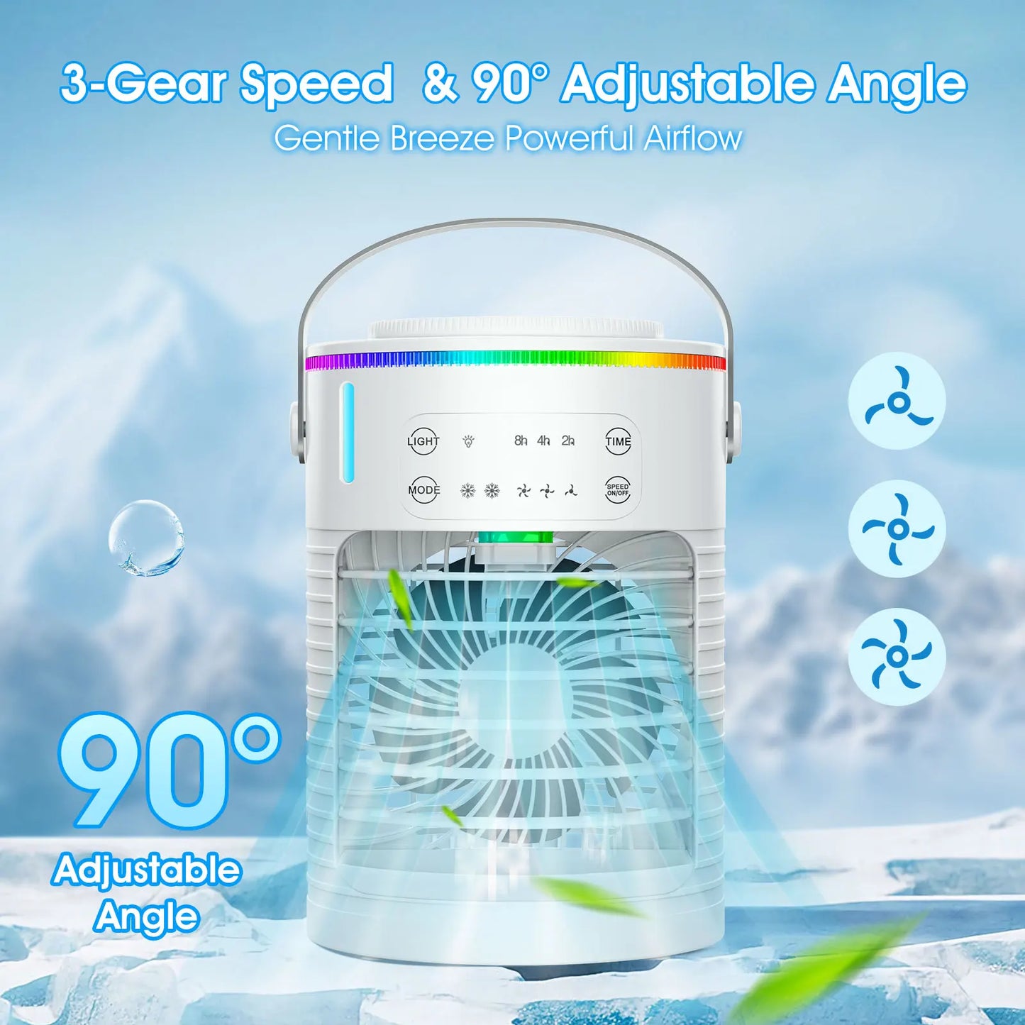 Portable Air Conditioner Mini Air Cooler USB Air Conditioning Fan
