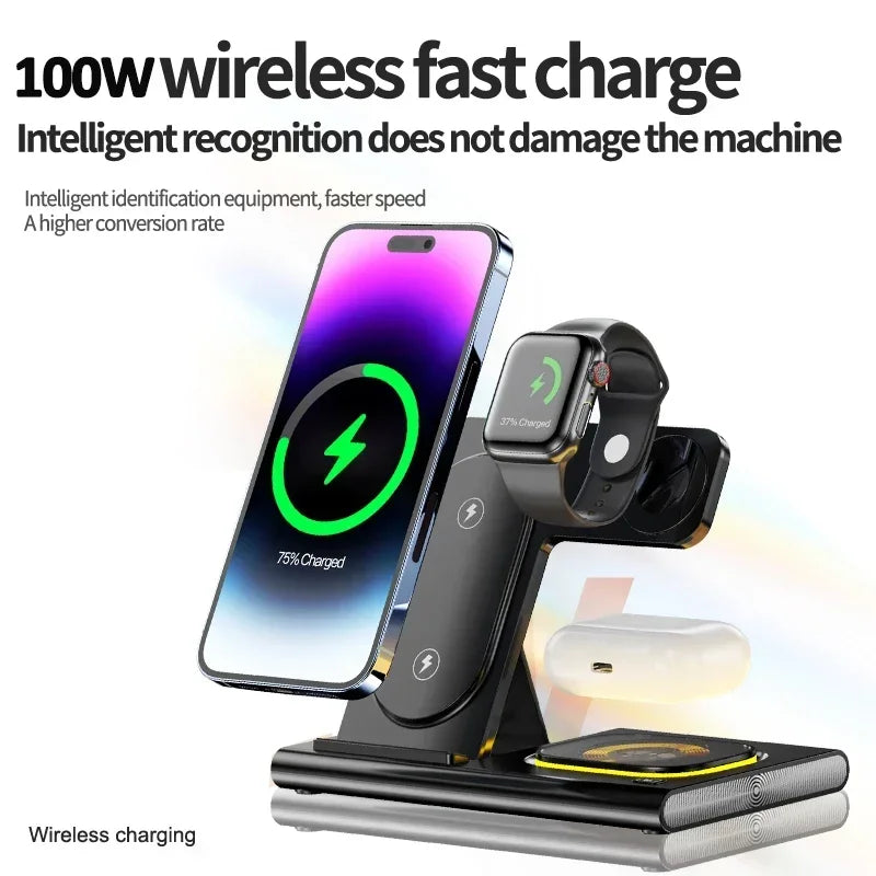 3 in 1 30W Foldable Fast Charging Dock Station For iPhone 15 14 13 12