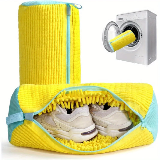 Durable Shoe Washing Machine Bag for All Shoe Types-Yellow with Blue