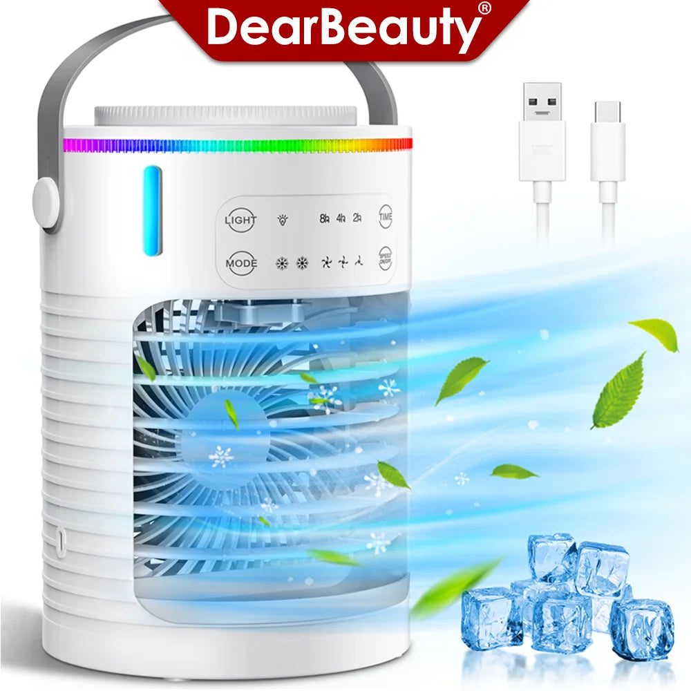 Portable Air Conditioner Mini Air Cooler USB Air Conditioning Fan