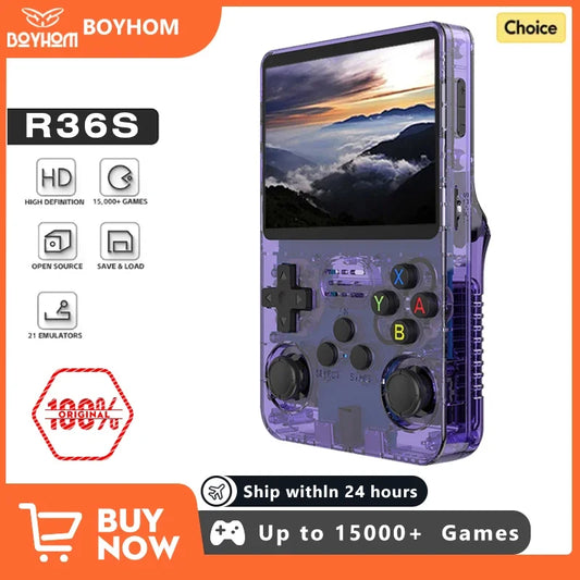 NEW R36S Retro Handheld Game Console Linux System 3.5 Inch IPS Screen