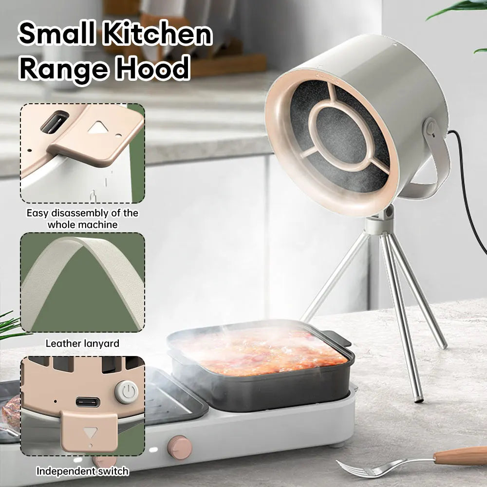 New USB Desktop Mini Range Hoods Portable Exhaust Fan Small Kitchen