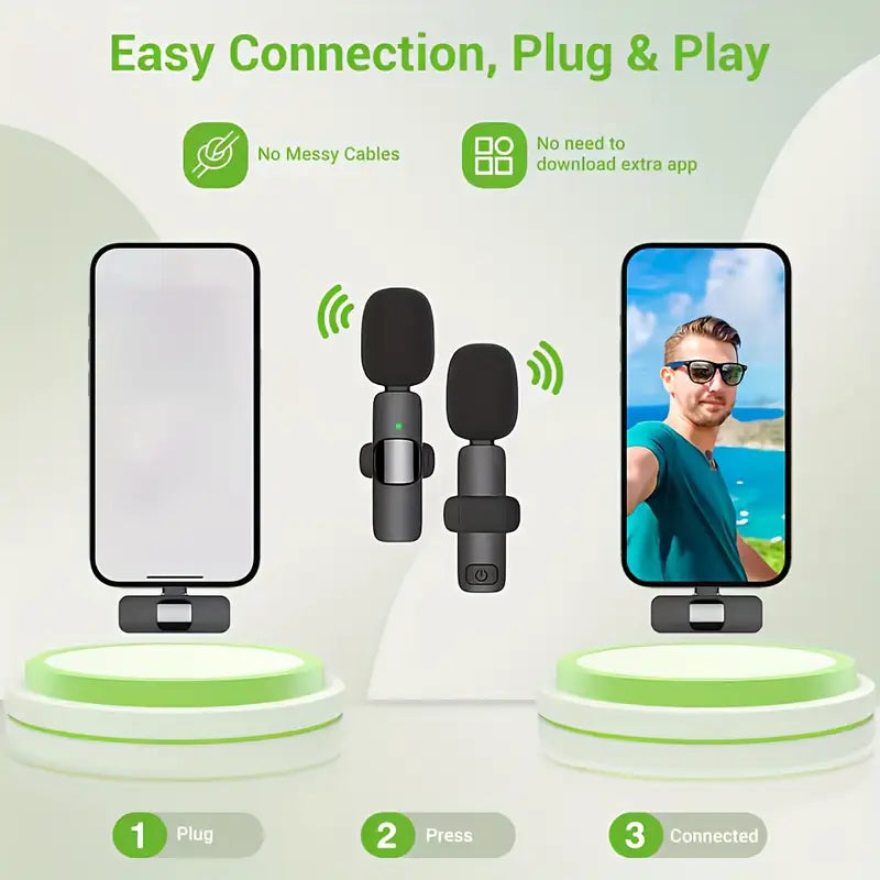 Wireless Lavalier Microphone ā Clip-On Mic with Noise Reduction