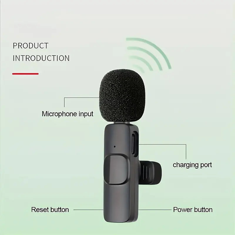 Wireless Lavalier Microphone ā Clip-On Mic with Noise Reduction