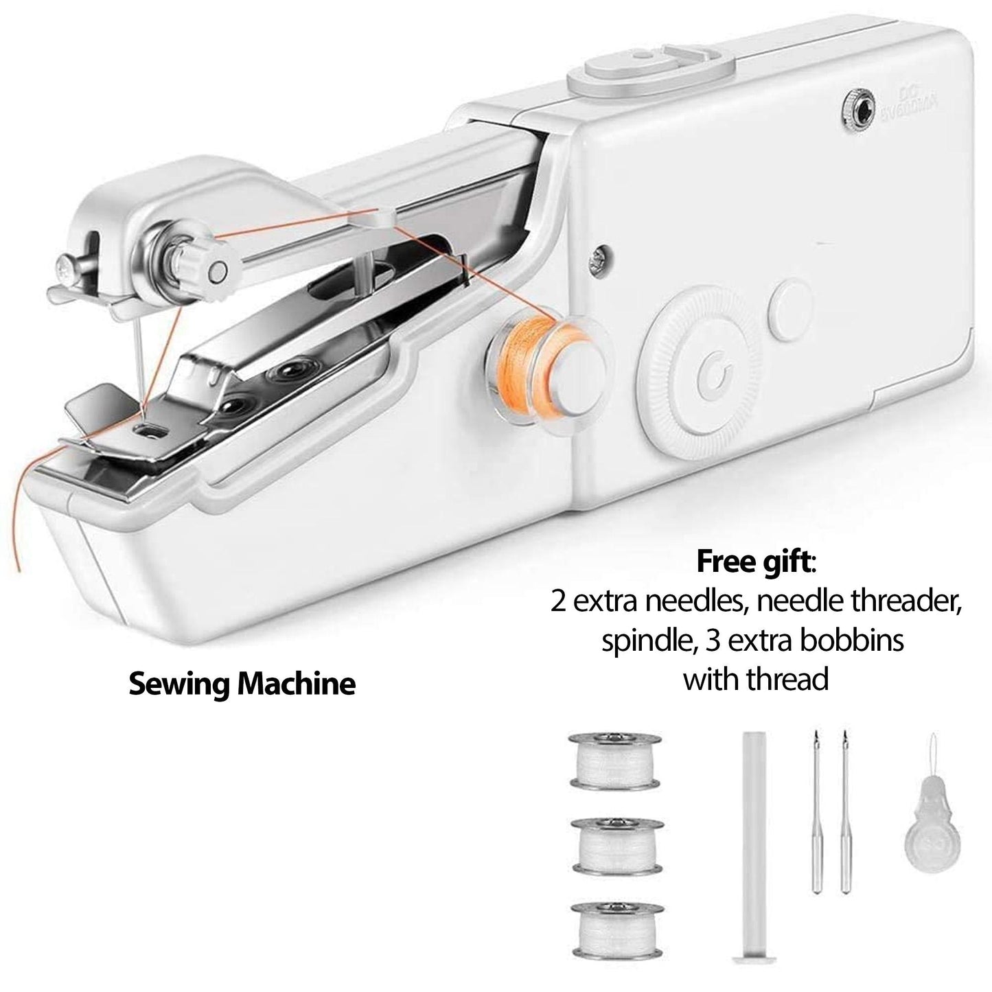 Handheld Sewing Machine Portable Mini Cordless Stitch Tool For Fabric