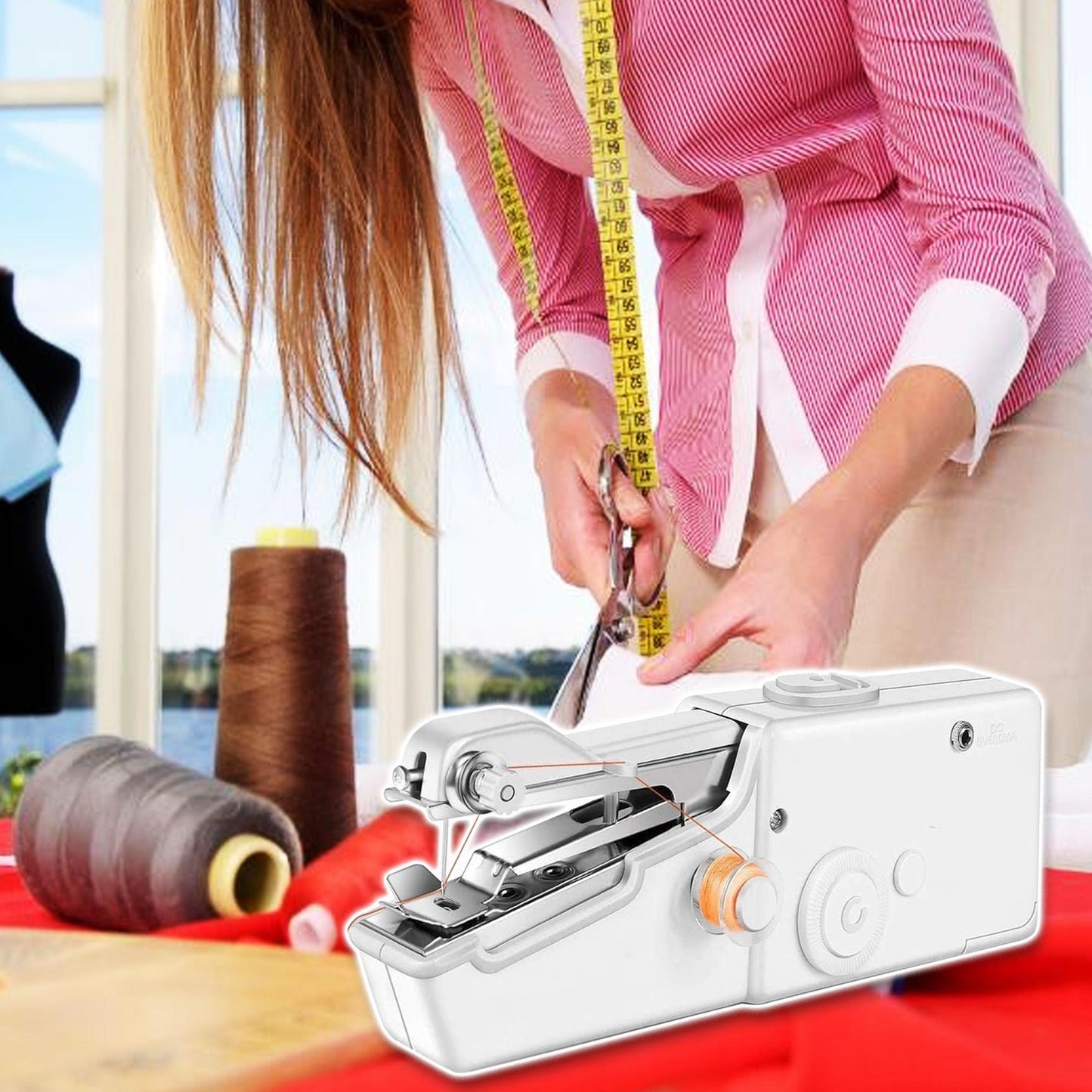 Handheld Sewing Machine Portable Mini Cordless Stitch Tool For Fabric