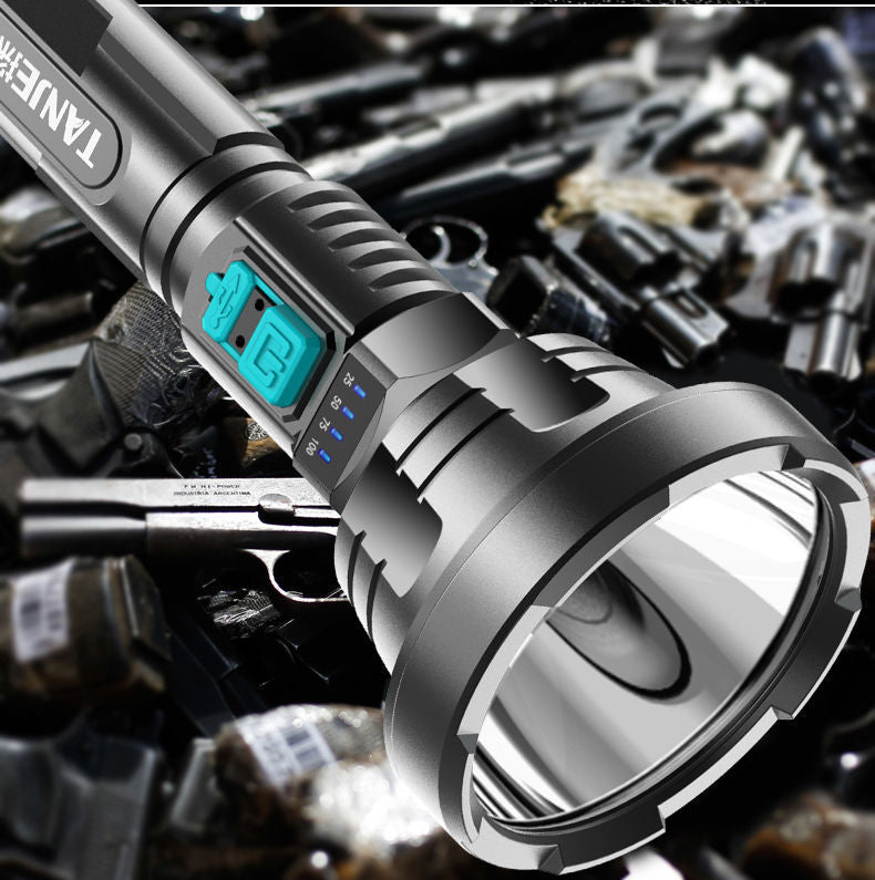 High-Intensity LED Torch with USB Rechargeable Long-Range Beam