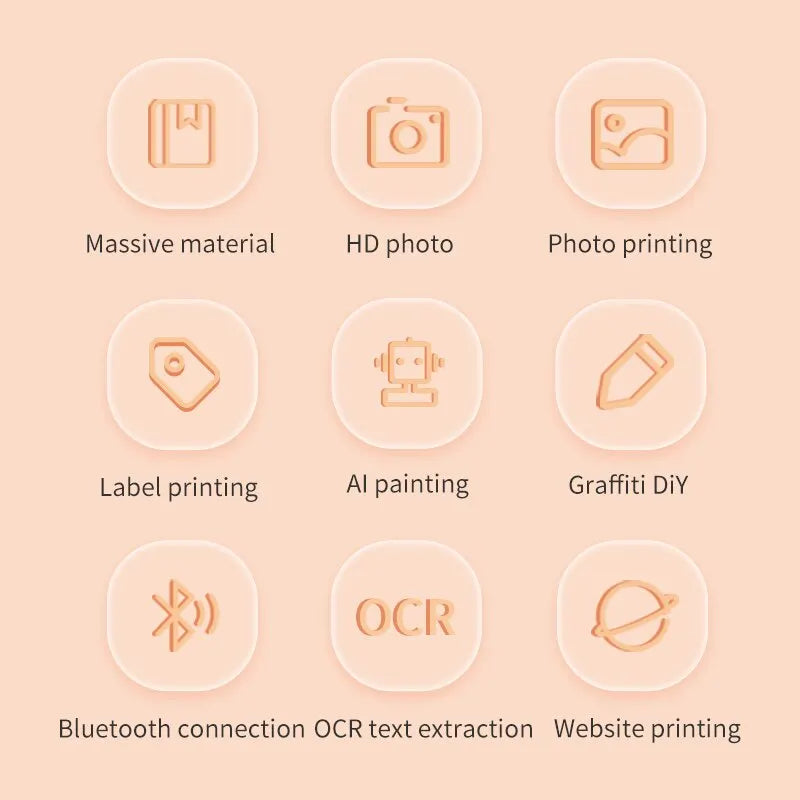 Portable Mini Label Printer Photo Thermal Adhesive Labels Printers