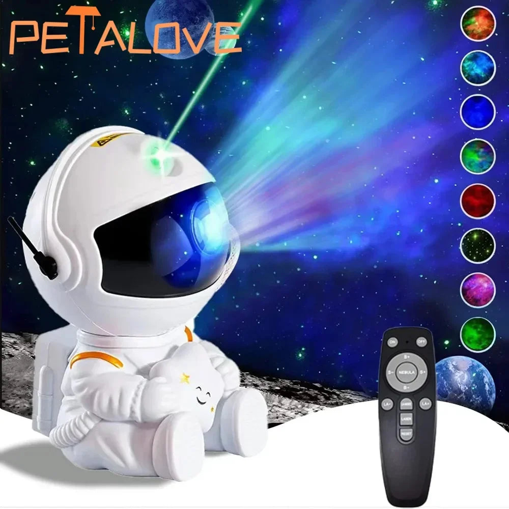 Galaxy Star Projector Starry Sky Night Light Astronaut Lamp Home Room
