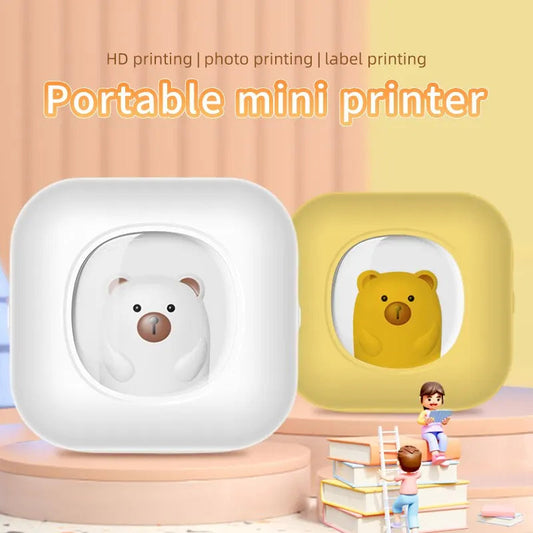 Portable Mini Label Printer Photo Thermal Adhesive Labels Printers