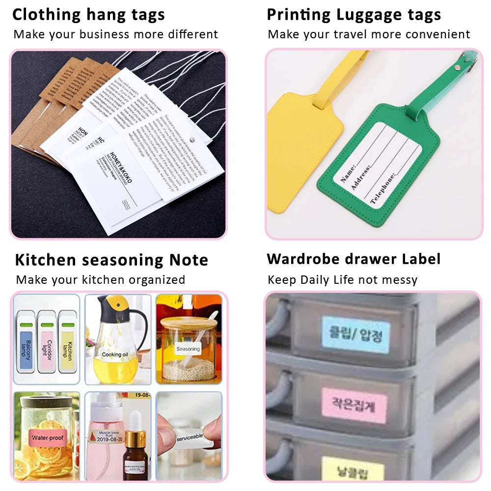 C9 Mini Printer Thermal Paper Picture Luggage Tags English Learning