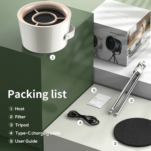 Outdoor Barbecue Range Hood USB Desktop Mini Portable Exhaust Fan