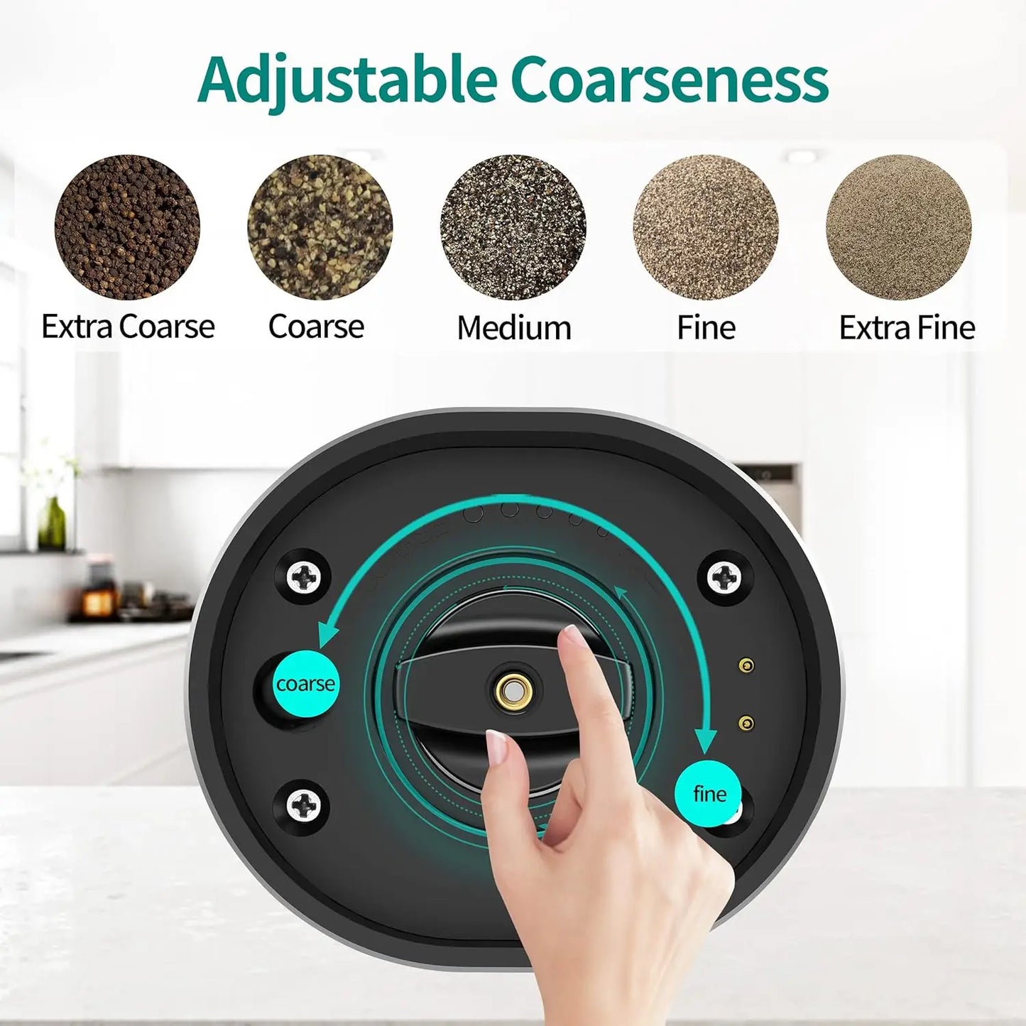 Rechargeable Electric Grinder Smart Automatic Rose Salt Grinder