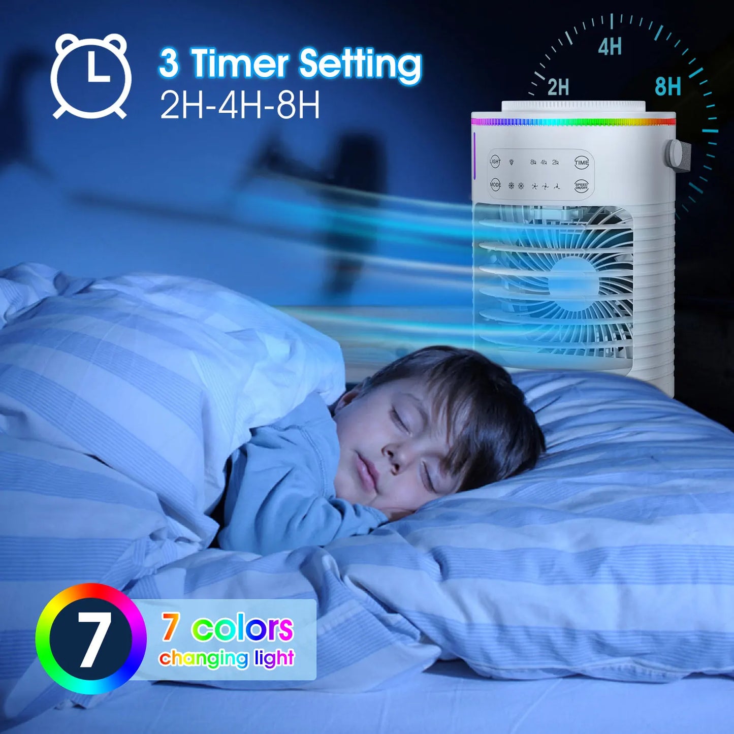 Portable Air Conditioner Mini Air Cooler USB Air Conditioning Fan