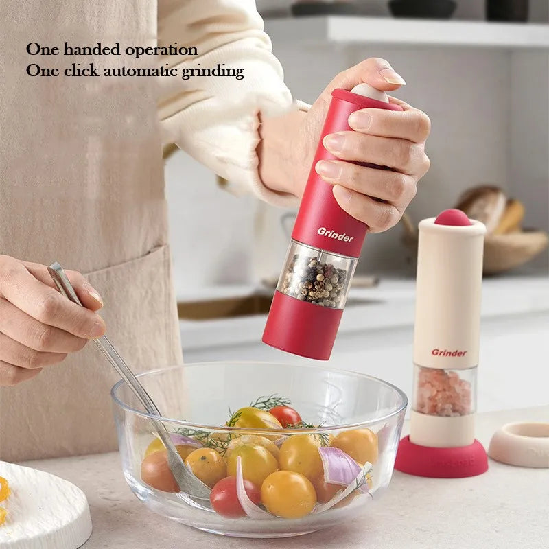 Electric Salt and Pepper Grinder Rechargeable Automatic Pepper Mill