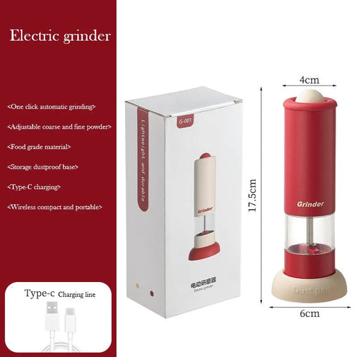 Electric Salt and Pepper Grinder Rechargeable Automatic Pepper Mill