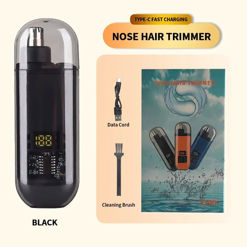 New Electric Nose Hair Trimmer Mini Type-C Rechargeable Waterproof Ear