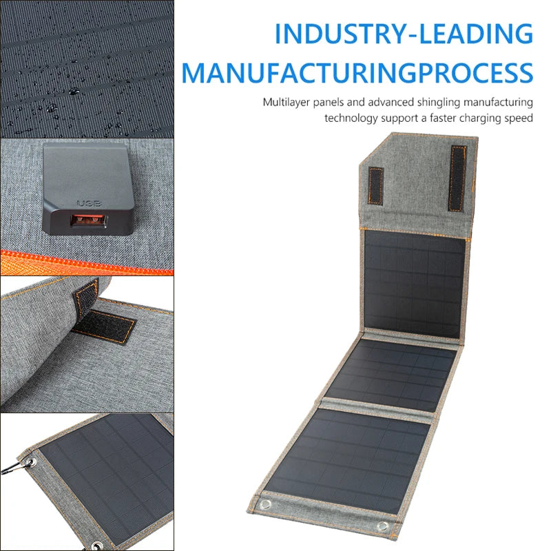 5V 20W 30W Portable Foldable Solar Panel Waterproof for Cell Phone