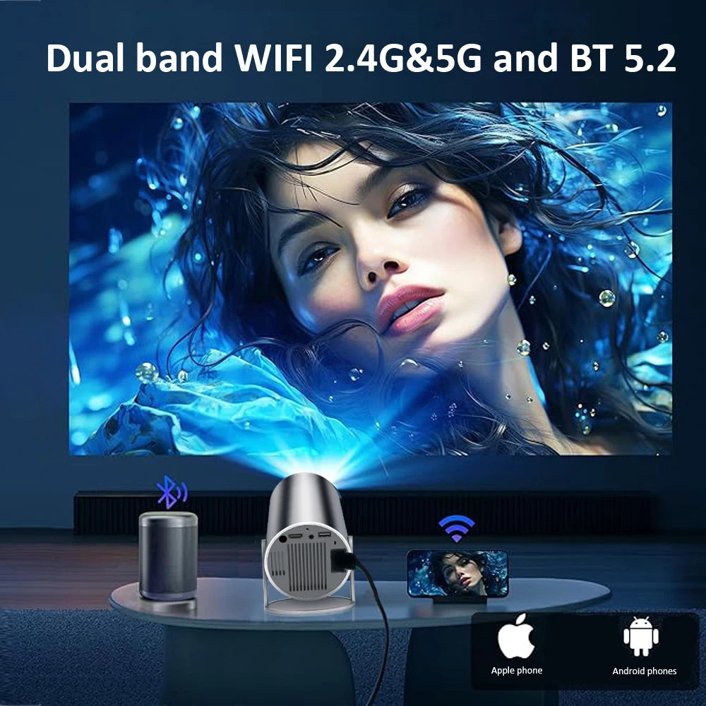 DITONG HY300 Plus Projector Android 4K 1280*720P Video Cinema Outdoor
