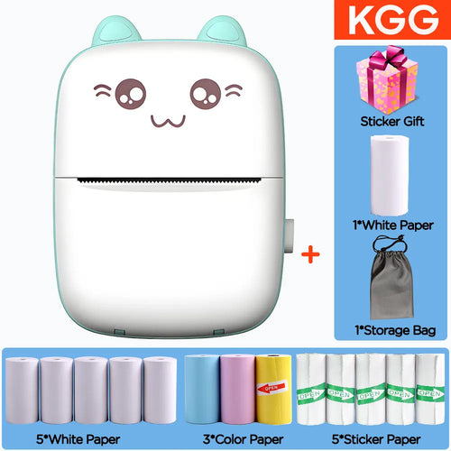 C9 Mini Printer Thermal Paper Picture Luggage Tags English Learning