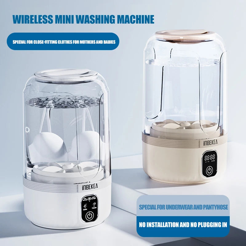 2025 wireless mini digital washing machine, rechargeable portable