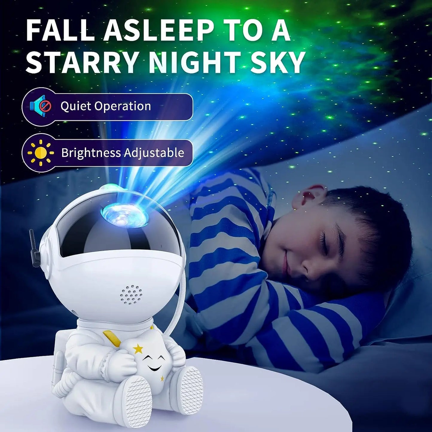 Galaxy Star Projector Starry Sky Night Light Astronaut Lamp Home Room