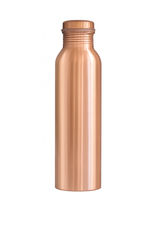 Classic Brushed Finish Pure Copper Water Bottle